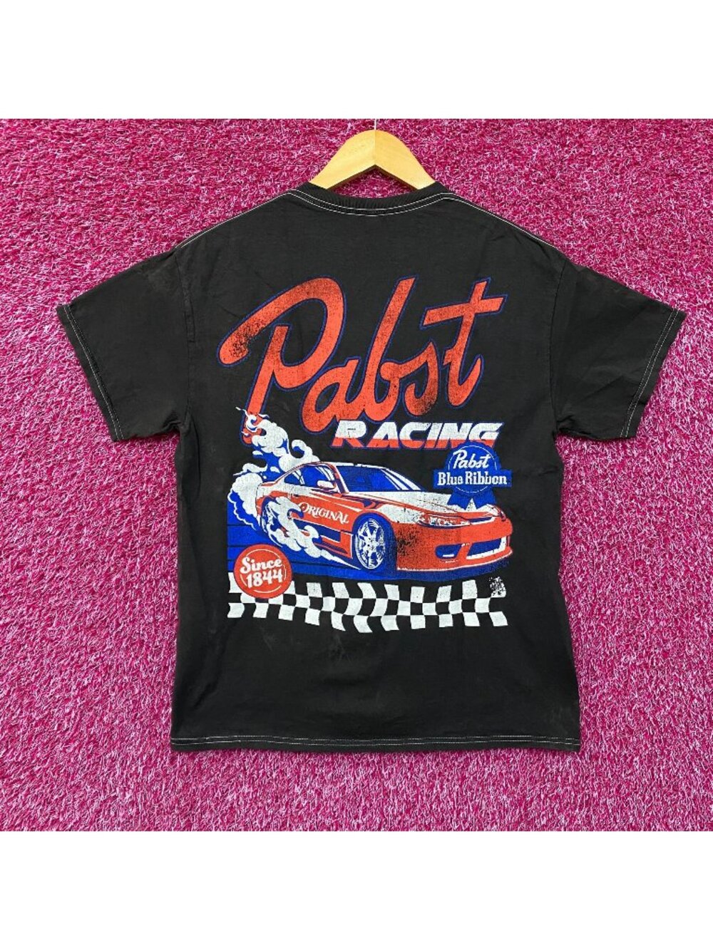 Pabst Blue Ribbon Racing Since 1844 T-Shirt Medium